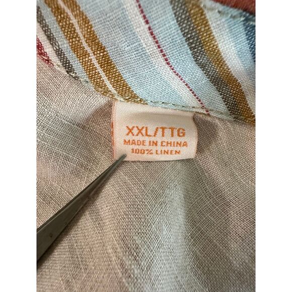 Tommy Bahama Men's Button Down Shirt 2XL Relax 100% Linen - Picture 4 of 5